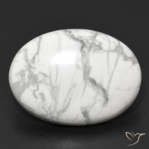18.91ct Natural Blanco verdoso Howlita, Ovalada, Opaco