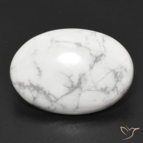 15.06ct Natural Blanco verdoso Howlita, Ovalada, Opaco