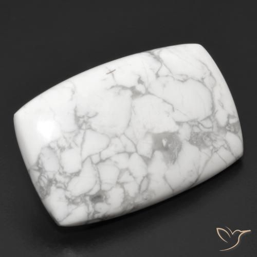 23.89ct Natural Blanco verdoso Howlita, Forma Cojín, Opaco