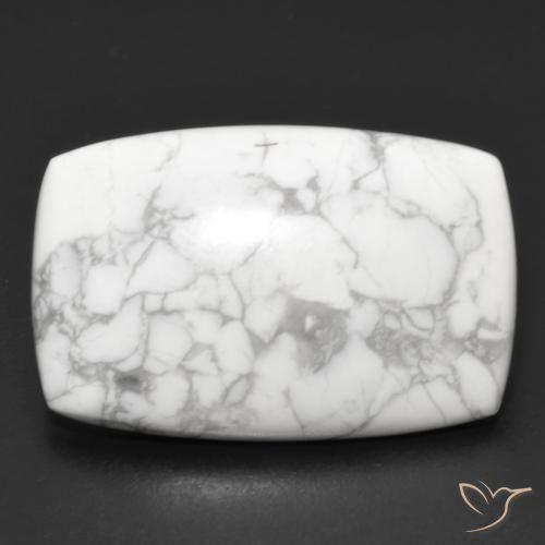 Howlita Blanco verdoso natural de 23.89 ct, Forma Cojín, Opaco