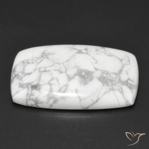 Howlita Blanco verdoso natural de 23.89 ct, Forma Cojín, Opaco