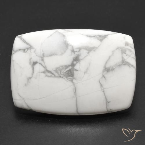 21.38ct Natural Blanco verdoso Howlita, Forma Cojín, Opaco