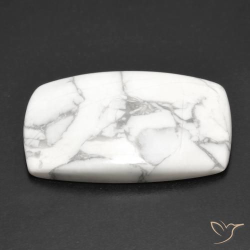 Howlita Blanco verdoso natural de 21.38 ct, Forma Cojín, Opaco
