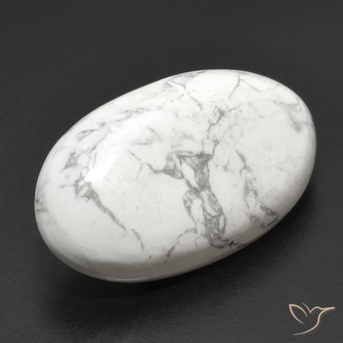 Howlita Blanco verdoso natural de 22.94 ct, Ovalada, Opaco