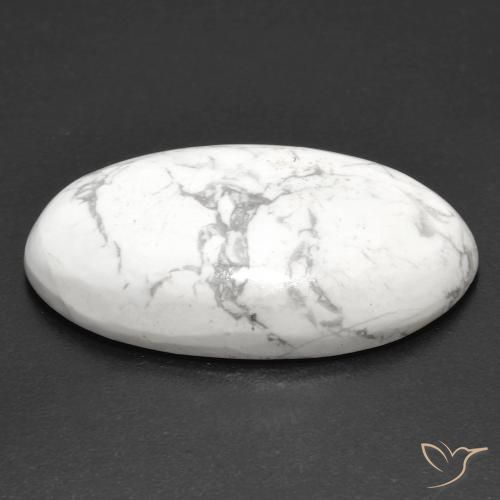 Howlita Blanco verdoso natural de 22.94 ct, Ovalada, Opaco