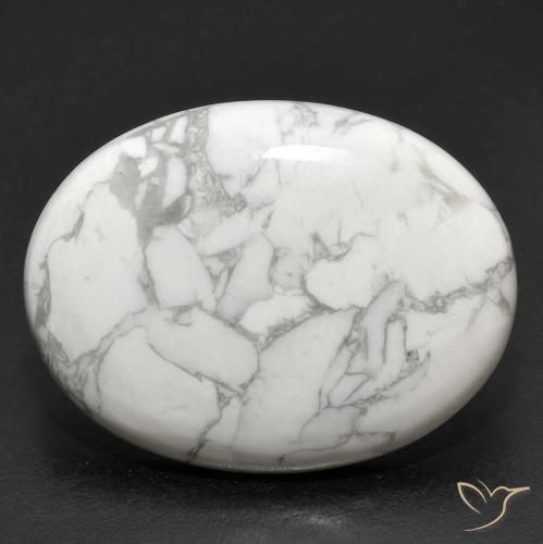 23.16ct Natural Blanco verdoso Howlita, Ovalada, Opaco
