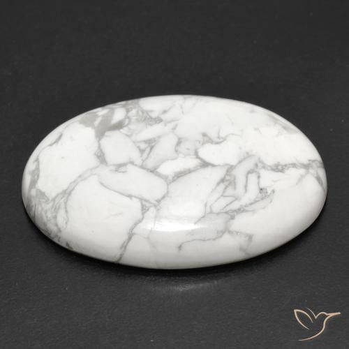 Howlita Blanco verdoso natural de 23.16 ct, Ovalada, Opaco