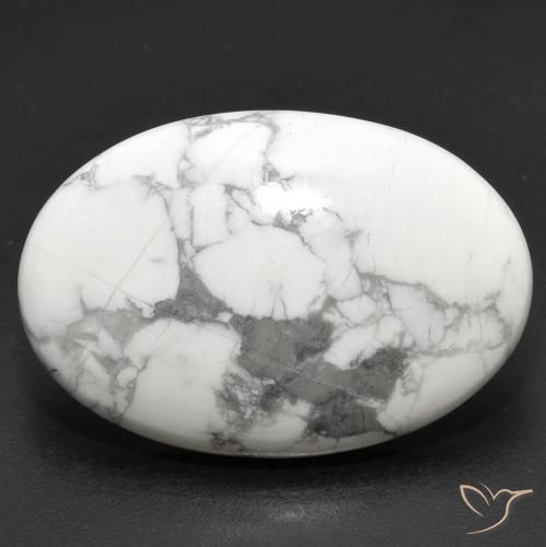 26.30ct Natural Blanco verdoso Howlita, Ovalada, Opaco