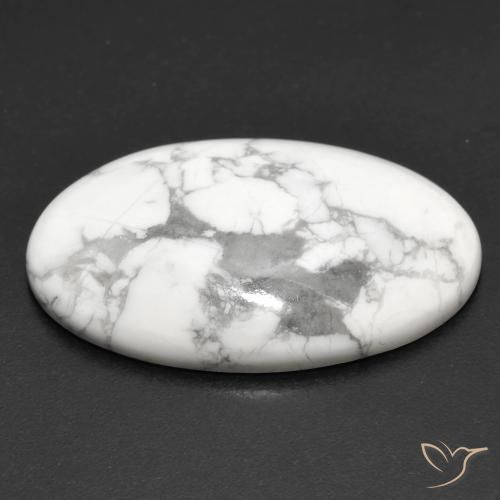 Howlita Blanco verdoso natural de 26.30 ct, Ovalada, Opaco