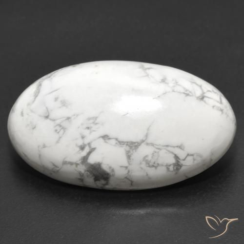 22.32ct Natural Blanco verdoso Howlita, Ovalada, Opaco