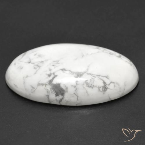 Howlita Blanco verdoso natural de 22.32 ct, Ovalada, Opaco