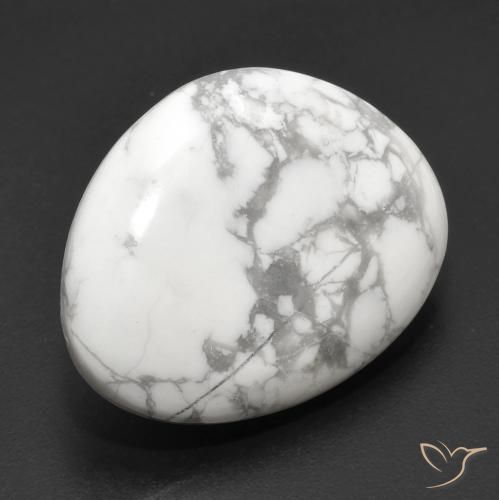 Howlita Blanco verdoso natural de 16.57 ct, Elegante, Opaco
