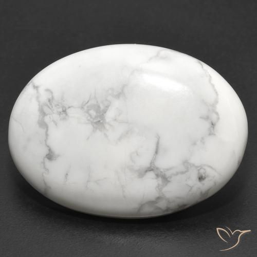 23.87ct Natural Blanco verdoso Howlita, Ovalada, Opaco