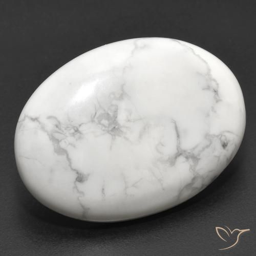 Howlita Blanco verdoso natural de 23.87 ct, Ovalada, Opaco
