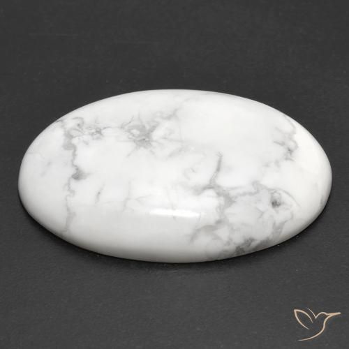 Howlita Blanco verdoso natural de 23.87 ct, Ovalada, Opaco