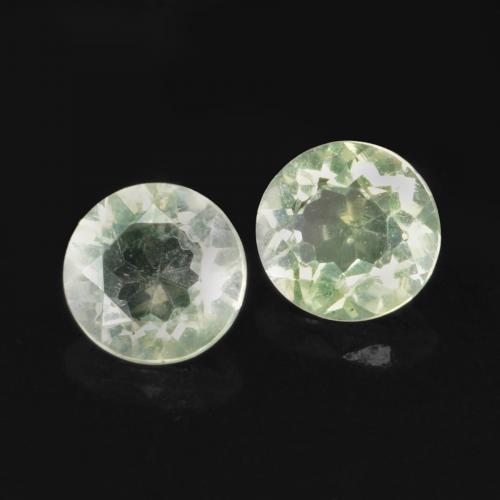 Gemas de Ópalo hialita Verde claro natural de 0.19 ct, Corte Redondo, Transparente