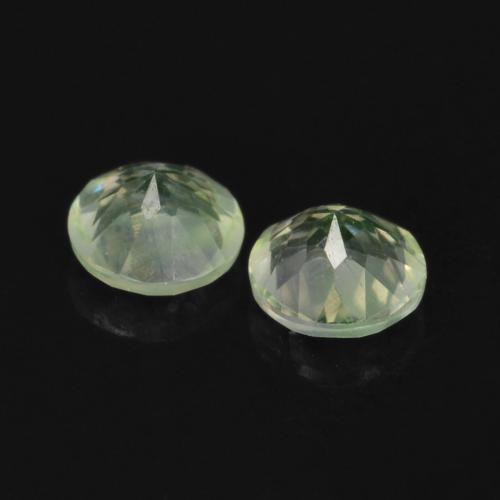 Gemas de Ópalo hialita Verde claro natural de 0.19 ct, Corte Redondo, Transparente