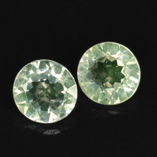 Gemas de Ópalo hialita Verde claro natural de 0.26 ct, Corte Redondo, Transparente