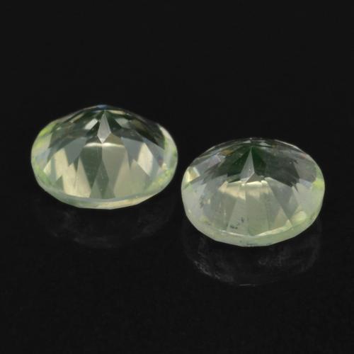 Gemas de Ópalo hialita Verde claro natural de 0.26 ct, Corte Redondo, Transparente