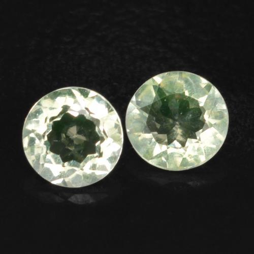 Gemas de Ópalo hialita Verde claro natural de 0.22 ct, Corte Redondo, Transparente