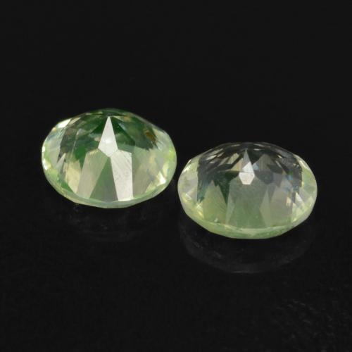Gemas de Ópalo hialita Verde claro natural de 0.22 ct, Corte Redondo, Transparente
