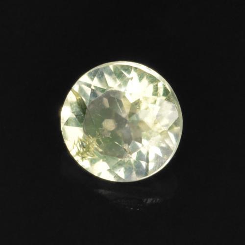 Ópalo hialita verde natural de 0,10 ct, corte redondo, transparente