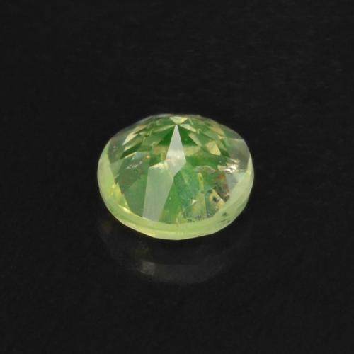 Ópalo hialita Verde claro natural de 0.09 ct, Corte Redondo, Translúcido