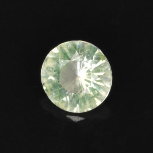 Ópalo hialita Verde claro natural de 0.09 ct, Corte Redondo, Transparente