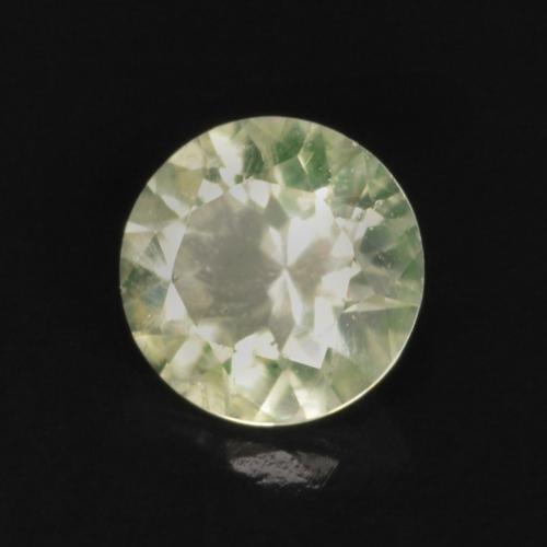 Ópalo hialita verde natural de 0,15 ct, corte redondo, transparente