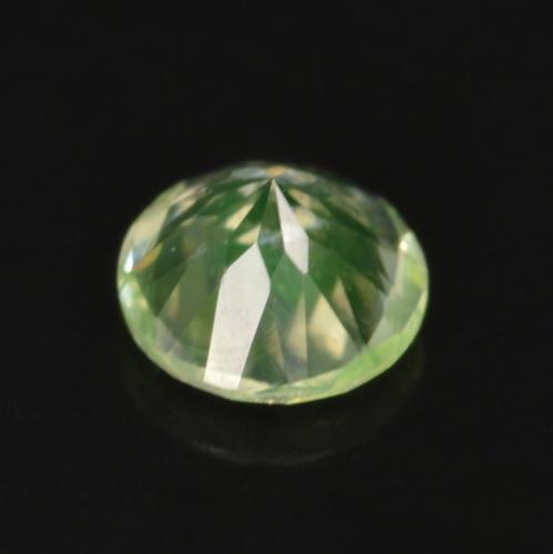 Ópalo hialita verde natural de 0,15 ct, corte redondo, transparente