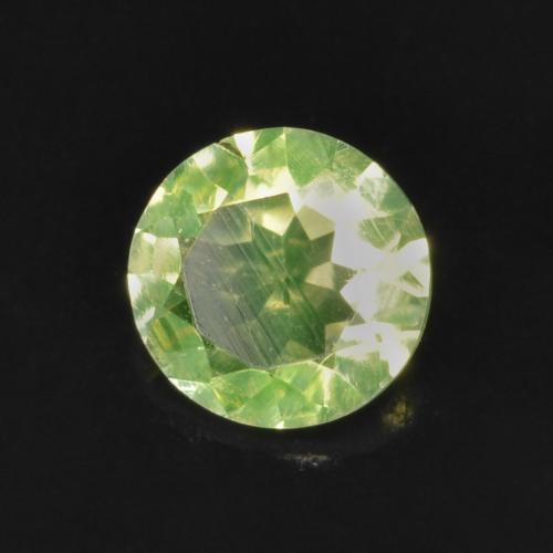 Ópalo hialita verde natural de 0,12 ct, corte redondo, transparente
