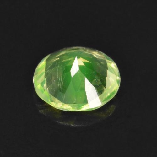 Ópalo hialita verde natural de 0,12 ct, corte redondo, transparente