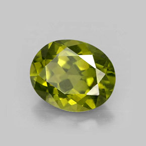 Idocrasa verde oliva natural de 3,09 ct, corte óvalo, VS