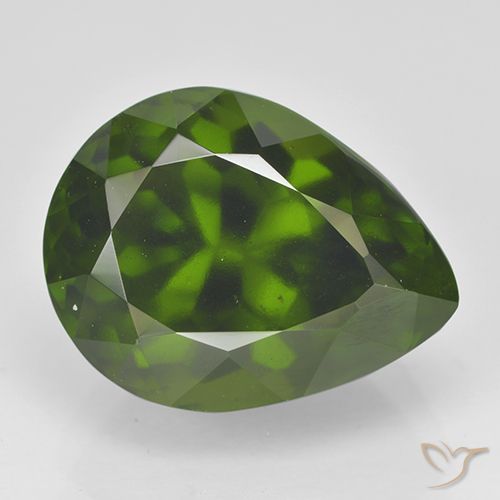 6.48ct Natural Verde alga idocrasa, En forma de pera, VS