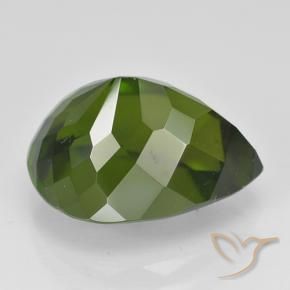 idocrasa Verde alga natural de 6.48 ct, En forma de pera, VS