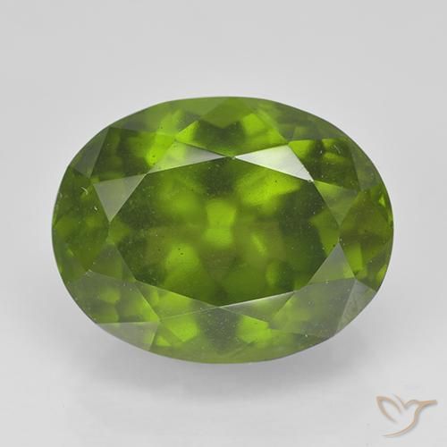 5.61ct Natural Verde medio idocrasa, Ovalada, VS