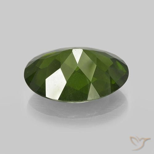 idocrasa Verde alga natural de 6.65 ct, Ovalada, VS