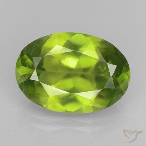 6.08ct Natural Verde vivo idocrasa, Ovalada, VS