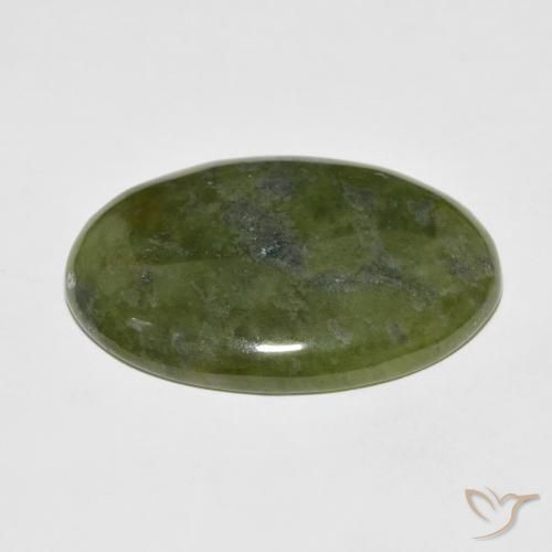 idocrasa Verde medio natural de 41.27 ct, Ovalada, Opaco
