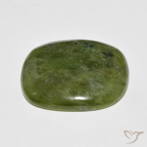 idocrasa Verde terroso natural de 45.31 ct, Forma Cojín, Opaco