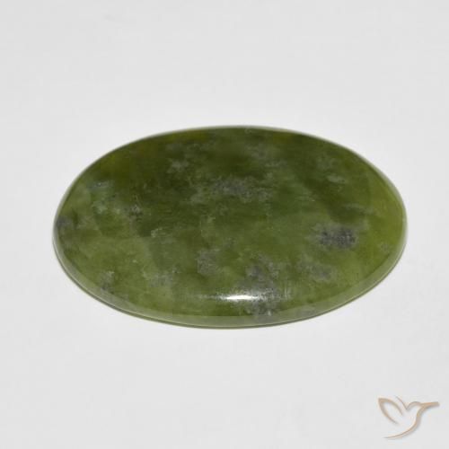 idocrasa Verde cálido natural de 39.43 ct, Ovalada, Opaco
