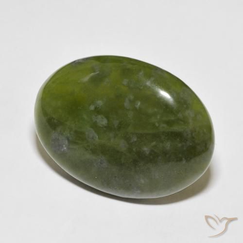 idocrasa Verde terroso natural de 46.00 ct, Ovalada, Opaco
