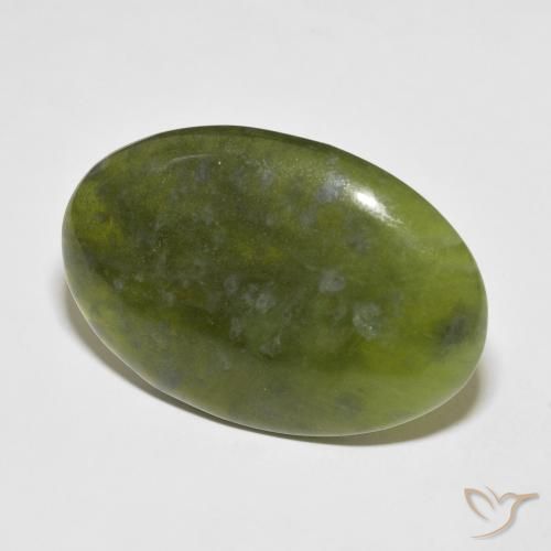 idocrasa Verde terroso natural de 35.26 ct, Ovalada, Opaco