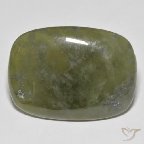 41.69ct Natural Verde cálido idocrasa, Forma Cojín, Opaco