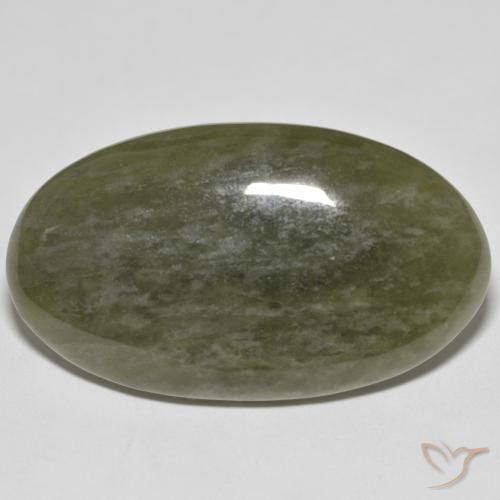 44.46ct Natural Verde oscuro idocrasa, Ovalada, Opaco