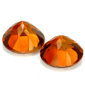 Gemas de topacio imperial naranja natural de  ct, corte redondo, VS