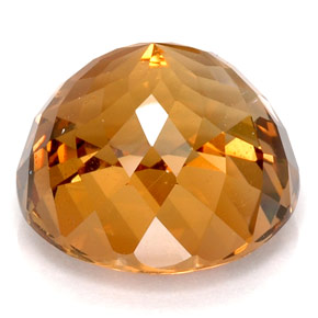 Topacio imperial naranja natural de 45,11 ct, corte redondo, VVS