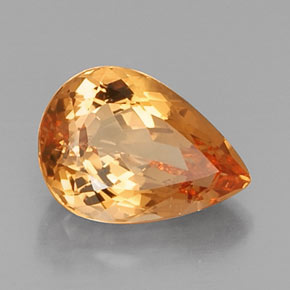 Topacio imperial naranja natural de 5,05 ct, en forma de pera, VS