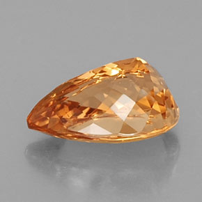Topacio imperial naranja natural de 5,05 ct, en forma de pera, VS