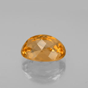 Topacio imperial naranja natural de 3,84 ct, corte óvalo, VVS